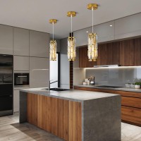 Lmqnine Pendant Lights Modern Gold Pendant Light Mini Crystal Chandelier Pendant Lighting For Kitchen Island Dinning Room Bedroo