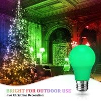 Flaspar 4 Pack A19 Led Green Light Bulb, 9W (60Watt Green Colored Light Bulbs Equivalent), E26 Base Led Green Lights For Christmas Halloween Light Bulb, Party, Porch, Home Lighting, Holiday Lighting