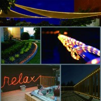 33Ft Flat Flexible Led Rope Lights, Color Changing Rgb Strip Light With Remote Control, 8 Colors Multiple Modes, Plug In Novelty Light, Connectable And Waterproof For Home Kitchen Indoor Outdoor Use