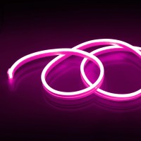 Phopollo Pink Led Neon Strip Lights 16.4Ft/5 M, 600 Leds Waterproof Flexible Led Neon Lights For Indoors And Outdoors D