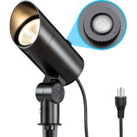 Sunvie 30W Spot Lights Outdoor 120V Dusk To Dawn Outdoor Led Spotlight Plug In With Photocell Sensor 3000K Waterproof Bright Fla