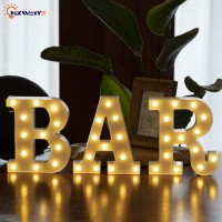 Led Marquee Letters Lights Sign-B, Hxweiye Led Letters Lights 26 Alphabet, Light Up Number 0-9 Letters Sign For Party Home Birthday Anniversary Battery Powered Lighted Letters(Warm White)