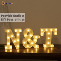 Hxweiye Led Marquee Letters Lights Sign N, 26 Alphabet Light Up Letters And Number 0-9 Number Warm White Led Letters For Bar Party Birthday Home Wedding D