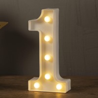 Hxweiye Marquee Light Up Numbers-1, Led Large Numbers Letters Sign 26 Alphabet And 10 Number For Party D