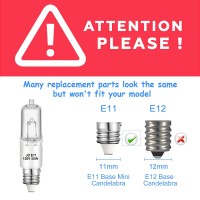 Etuolmp E11 Halogen Bulb Jde11 120V 50W 2700K Dimmable Halogen Light Bulbs 4 Pack T4 E11 Light Bulb For Ceiling Fan,Harbor Breeze,Mini Candelabra,Chandeliers Etc.