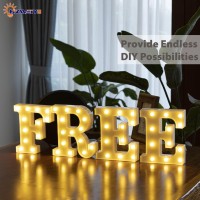 Hxweiye Led Marquee Letters Lights Sign F, 26 Alphabet Light Up Letters And Number 0-9 Number Warm White Led Letters For Bar Party Birthday Home Wedding D