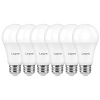 Lepro Dimmable Led Light Bulbs 100 Watt Equivalent, 14W 1500Lm Daylight White 5000K, A19 E26 Standard Medium Base, Ul Fcc Listed, 15000 Hour Lifetime, 6 Pcs