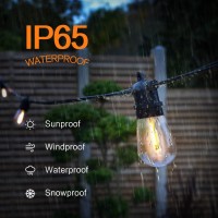 Skeerei Outdoor String Lights Waterproof 150Ft Led Patio Lights With Shatterproof 2700K Plastic Edison Bulbs String Lights For O