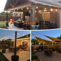 Skeerei Outdoor String Lights Waterproof 150Ft Led Patio Lights With Shatterproof 2700K Plastic Edison Bulbs String Lights For O