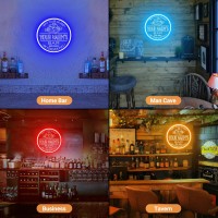 Mimaik Custom Home Bar Neon Sign For Man Cave Wall Decor Personalized Name Led Neon Light With Remote Dimmable Light Up Bar Si