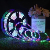 50Ft 360 Led Waterproof Rope Lights 110V Connectable Indoor Outdoor Led Rope Lights For Deck Patio Pool Camping Bedroom Deco