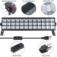 Shgpoda 2 Pack 100W Led Black Light Bar, Light Up 40X40Ft Area, 105 Leds Blacklight With 5Ft Power Cord, Us Plug And Switch, Black Lights For Glow Party, Body Paint, Birthday, Halloween, Christmas