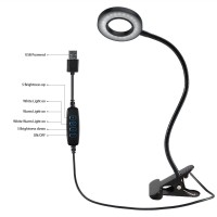 Desk Lamp Clip On Light, Desk Light 48 Led Lamp With 3 Lighting Modes, Dimmable 10 Brightness Levels, 360