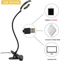 Desk Lamp Clip On Light, Desk Light 48 Led Lamp With 3 Lighting Modes, Dimmable 10 Brightness Levels, 360