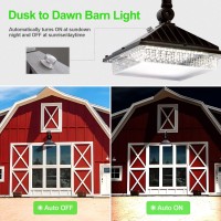 Bulbeats 2Pack 50W Gooseneck Barn Light Dusk To Dawn Sensor, 6500Lm 5000K Led Farmhouse Wall Mount Lights, Black Security Wall Lighting Fixture, Industrial Wall Lantern For Porch, Entryways