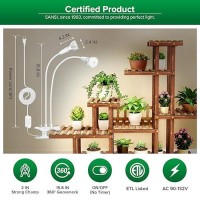 Sansi Led Grow Lights For Indoor Plants 300W Full Spectrum Clipon Gooseneck Grow Light With Ceramic Tech 20W Power Plant Ligh