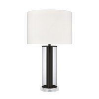 Tower Plaza 26'' High 1-Light Table Lamp - Clear