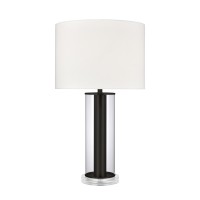 Tower Plaza 26'' High 1-Light Table Lamp - Clear