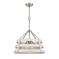 Brigantine 18'' Wide 3-Light Chandelier - Satin Nickel