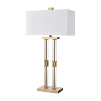 Roseden Court 34'' High 1-Light Table Lamp - Aged Brass