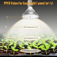 Hanging Grow Lights For Indoor Plants 25W 5000K Led Grow Light Bulbs Height Adjustable Plant Light With Timer Full Spectrum