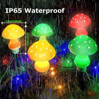 Upgraded Outdoor Solar Garden Lights 8 Pack 50 Led Mushroom Outdoor 8 Modes 23Ft Waterproof Solar Powered Landscape Cute Fairy