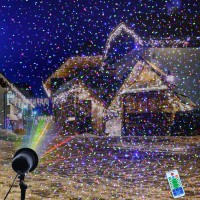 Mhazdze Christmas Laser Lights Outdoor Laser Christmas Projector Lights Outdoor With Moving Red And Green And Blue For Outdoor