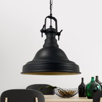 Bamyum Ulmete Industrial Ceiling Light For Living Room 11,8 In, Black Vintage Hanging Light For Kitchen, Pendant Lighting Retro E26, Ceiling Pendant Light Vintage Lampshades For Kitchen