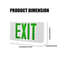 Akt Lighting Green Led Exit Sign Emergency Light With Battery Backup Double Face Hardwired Green Letter Emergency Exit Lighting