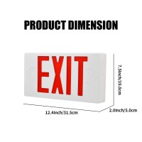 Akt Lighting Red Led Exit Sign Emergency Light With Battery Backup Double Face Hardwired Red Letter Emergency Exit Lighting For