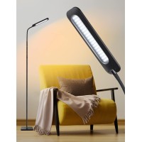 Alongdeng Led Floor Lamp With Remote, Floor Lamps For Living Room, Dimmable Floor Standing Light For Reading Chair Bedroom Office, Adjustable Height Flexible Gooseneck-5 Brightness-3 Color-14W-1000Lm