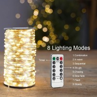 Resnice 660Ft Plug In String Lights 2000 Led Silver Wire Outdoor Waterproof Warm White Extra Long Fairy Lights With Remote For L