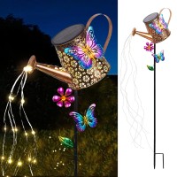 Solar Watering Can With Lights Outdoor Garden Waterproof Garden Stake Lights Decoration For Yard Lawn Patio Pathway Front Porch