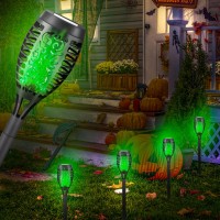 Liveasily 4 Pack Solar Torch Light With Flickering Flame Outdoor Waterproof Solar Halloween Lights Decorations Solar Torches L