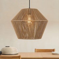 Elyona 165 Large Woven Pendant Light Modern Boho Chandelier Handwoven Rattan Basket Pendant Light Fixtures Farmhouse Rustic