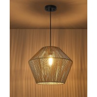 Elyona 165 Large Woven Pendant Light Modern Boho Chandelier Handwoven Rattan Basket Pendant Light Fixtures Farmhouse Rustic