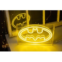 Silver Buffalo Dc Comics Batman Logo Symbol Usb Powered Neon Light Box 12 X 7 Inches