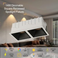 Aisilan Dimmable 2-Head Led Recessed Lighting With Cree Cob For Living Spaces, 2