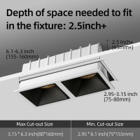 Aisilan Dimmable 2-Head Led Recessed Lighting With Cree Cob For Living Spaces, 2