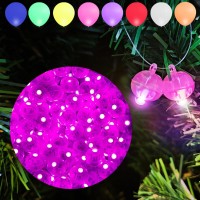 Aogist 100Pcs Pink Mini Lights With Hooklong Standby Time Waterproof Led Balloon Lightbattery Poweredball Lamp For Balloon Pa