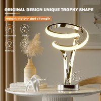 Airnasa Modern Spiral Rgb Table Lamp Touch Dimmable Led Nightstand Lamp 10 Light Modes Bedroom Lamp Unique Lamps For Home Dec