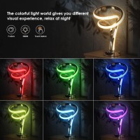 Airnasa Modern Spiral Rgb Table Lamp Touch Dimmable Led Nightstand Lamp 10 Light Modes Bedroom Lamp Unique Lamps For Home Dec