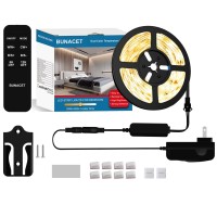 Bunacet White Led Strip Lights With Remote, 3000K-6500K 26Ft Bright Led Tape Light For Bedroom 12V Flexible Led Light Strips Dimmable Rope Lights Under Counter Led Lights For Kitchen Cabinet Lighting