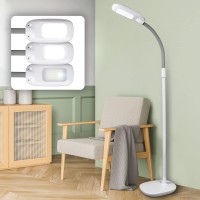 Ottlite Led Floor Lamp With Clearsun Led Technology Adjustable Height Touch Controls 3 Brightness Settings Natural Lightin