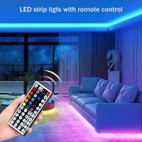 Keepsmile 32.8Ft Led Strip Lights Smart App Music Sync Color Changing Rgb Led Light Strips Bluetooth Led Strips With Remote Led Lights For Bedroom Home Decoration