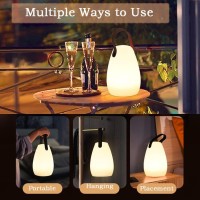 Ledholyt Led Cordless Lantern Lamp, Rechargeable Portable Outdoor Lanterns Light,7 Colors Bedside Night Light For Bedroom Nightstand Living Room Dining Desk Decorations,Ip44 Waterproof Camping Lamp