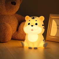 Ledholyt Kids Night Light Cute Tigersilicone Nursery Lamp For Baby And Toddleranimal Night Light For Boys And Girlssquishy Ni