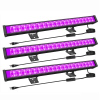 Zsmaiku 3 Pack 30W Led Black Lights 5Ft Plugswitch Black Light Bar Black Light For Bedroomglow Partyhalloween Classroom