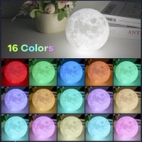 Gzokmog 2024 Upgrade 71In Moon Lamp 3D Printing Moon Light 16 Colors Night Light Birthday Gifts For Women Gifts For Teen Girl