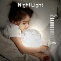 Gzokmog 2024 Upgrade 71In Moon Lamp 3D Printing Moon Light 16 Colors Night Light Birthday Gifts For Women Gifts For Teen Girl